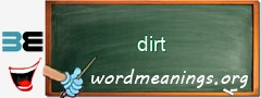 WordMeaning blackboard for dirt